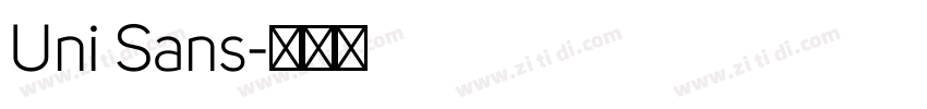 Uni Sans字体转换